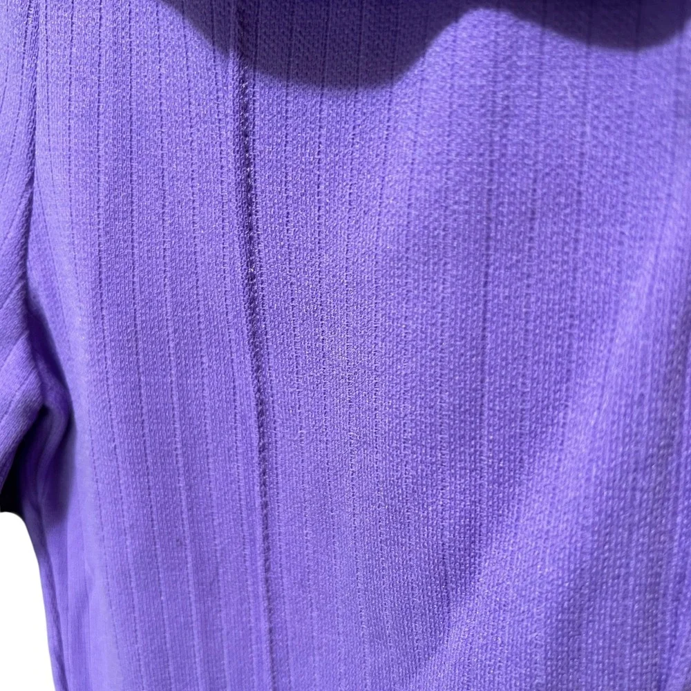 Vintage Sears Kids Purple‎ Striped Mock Neck Top Ribbed Pants Set Size L 71745